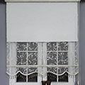 Çift Mekanizmalı Tül Stor Perde Çiçek Desenli K.Beyaz 175