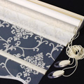Çift Mekanizmalı Stor ve Tül Perde Krem Damask
