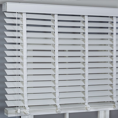 Beyaz Polywood 50mm Ahşap Jaluzi Perde