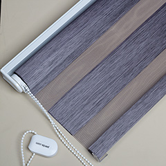 Gri Zebra Perde Bambu