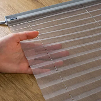 Gri Tül Plise Perde Plicell Lattice 04