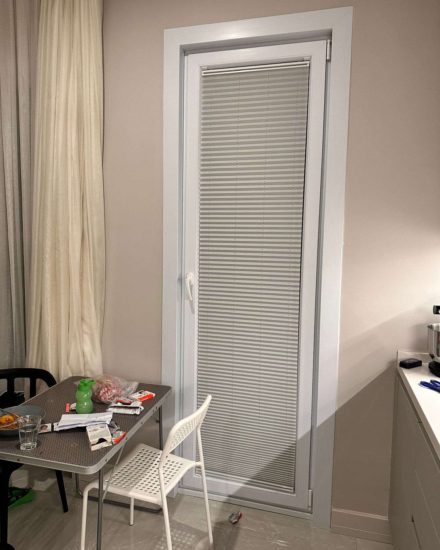 Mutfak Balkon Pimapen Kapısı Karartma Plicell Perde